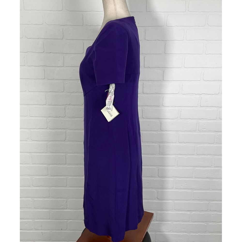 Gillian Dress Womens‎ 4 Purple Sweetheart Silk Pleat Formal Party VTG - Picture 6 of 12